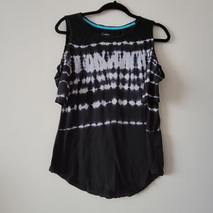 Calvin Klein Tie-dye cold shoulder top